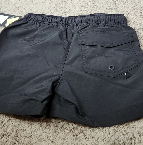 Boys' Solid Swim Trunks - art class Black S(6/7) - Picture 11 of 12